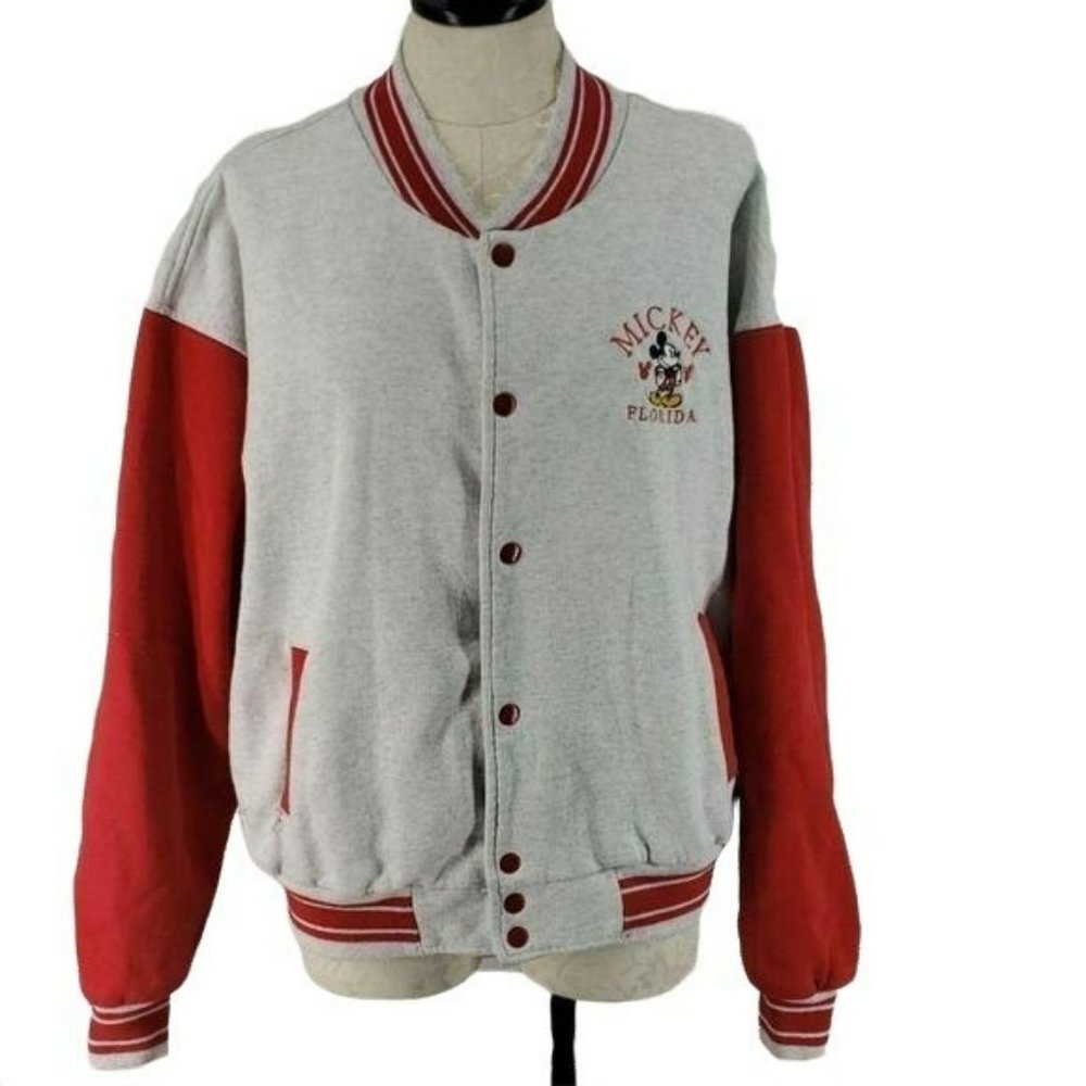 Disney Mickey Mouse Distressed Vintage Florida Varsity Jacket Size‎ 2X